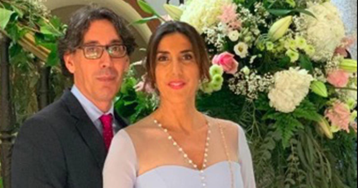 Paz Padilla, con look espectacular, de boda con su marido, Antonio Vidal
