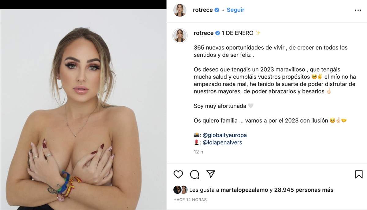 Rocío Flores SE DESNUDA para estrenar el 2023 y revoluciona instagram: LA IMAGEN sin filtros