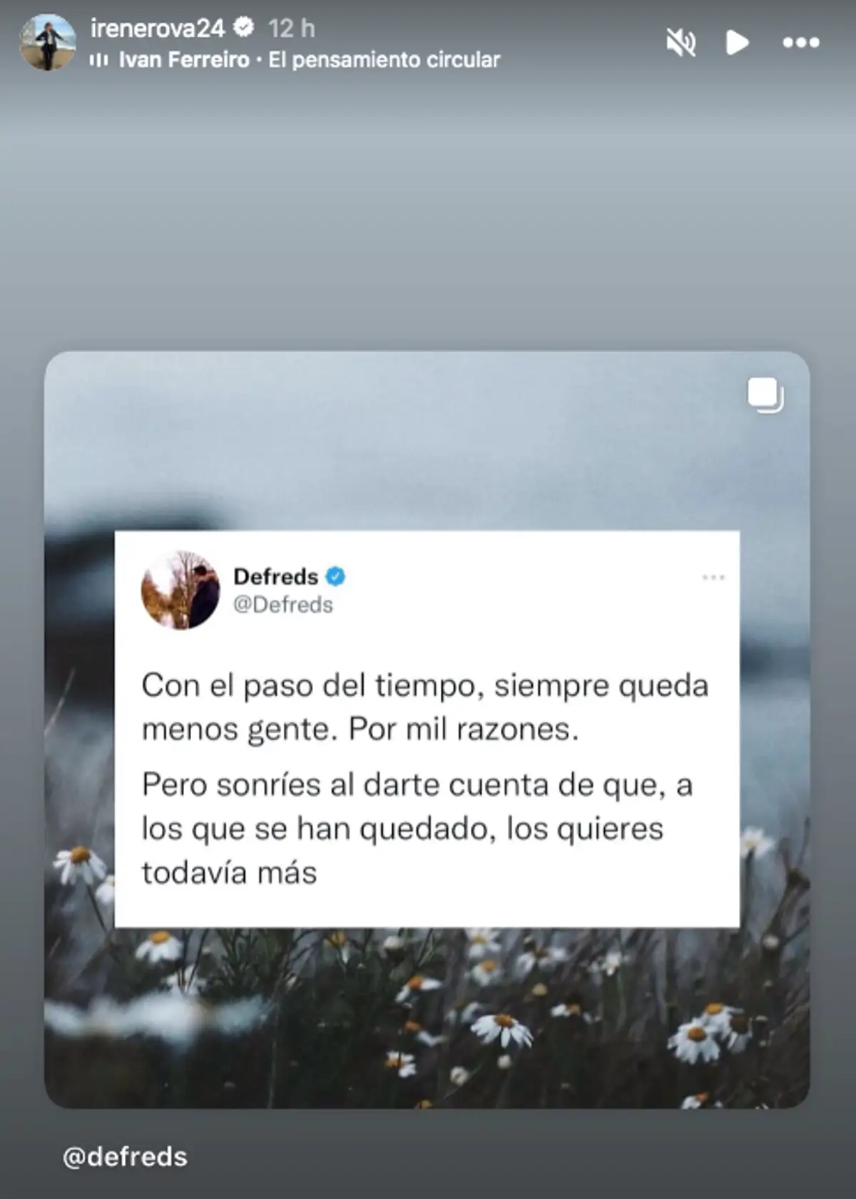 Story de Irene Rosales