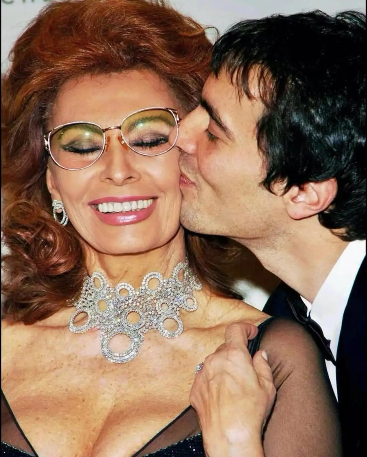 Sophia Loren y su hijo Carlo Ponti Jr.