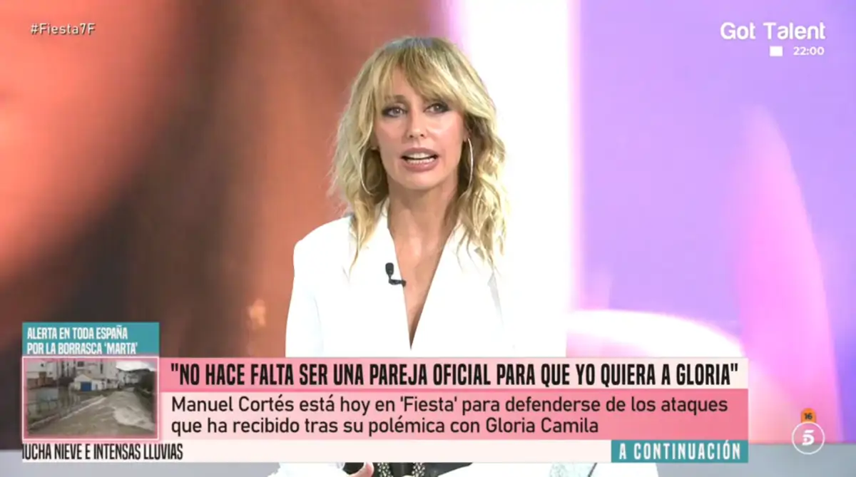 Fiesta' da la cara por Emma García tras su polémica con Gloria Camila: “Aquí no obligamos a nadie, ni hacemos encerronas”