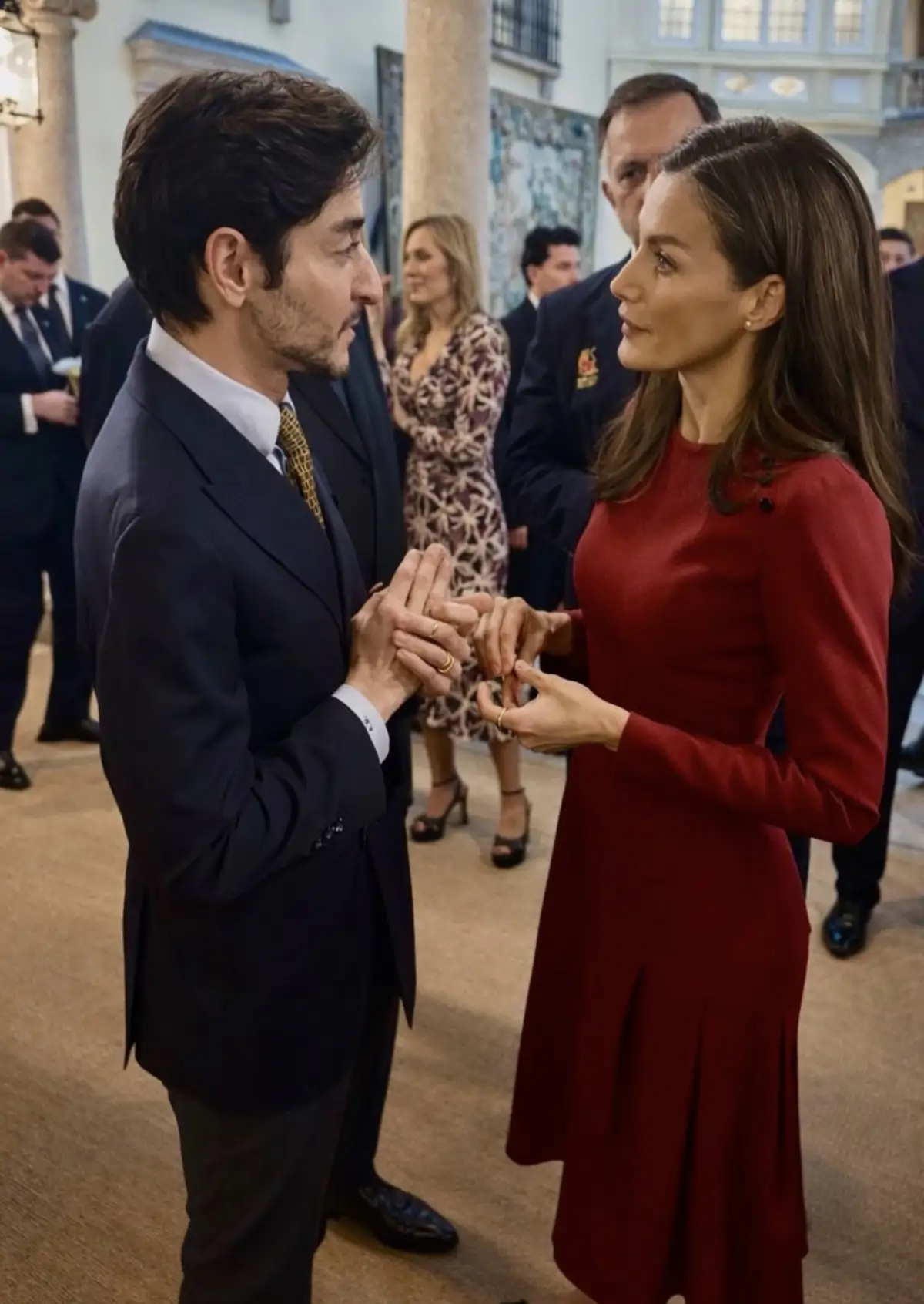 Nicolás Montenegro y reina Letizia