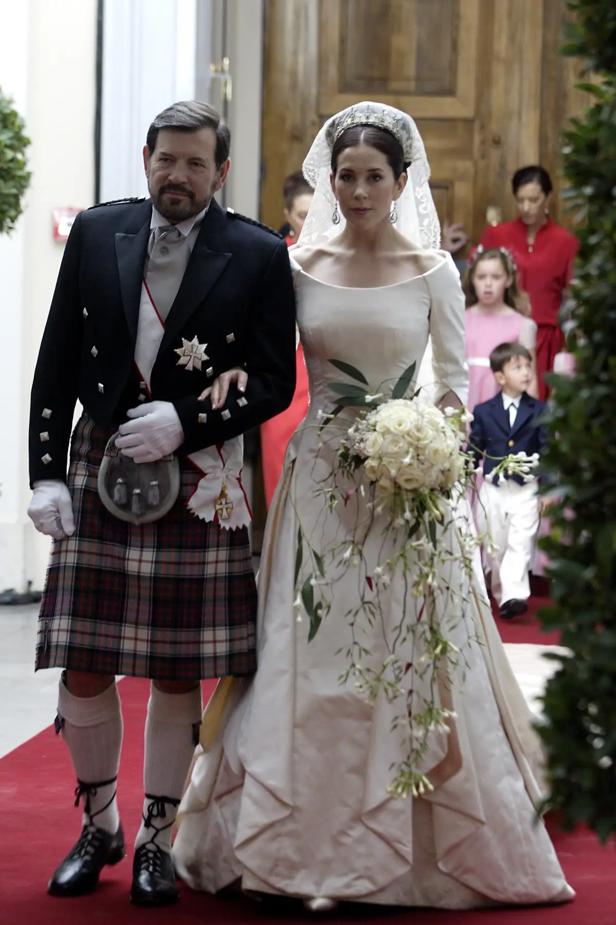 John Donaldson y Mary en el día de su boda