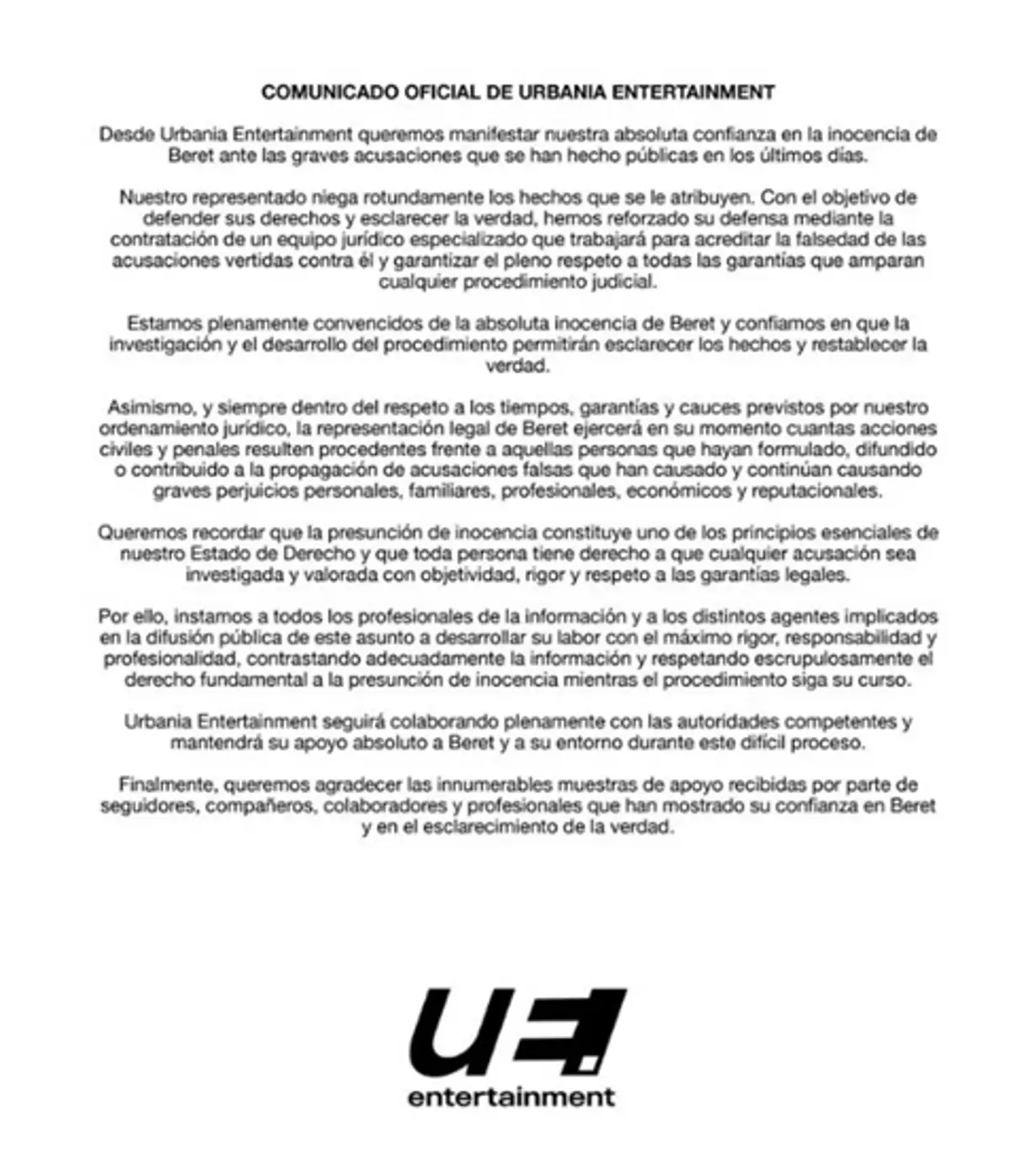comunicado Beret