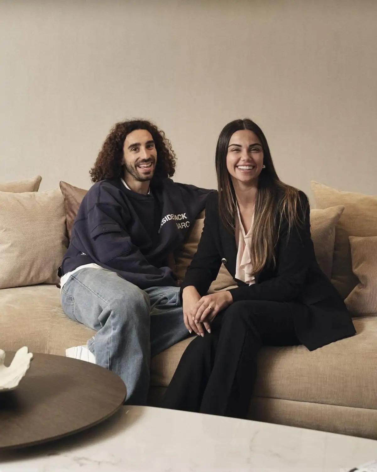 Marc Cucurella y Claudia Rodríguez