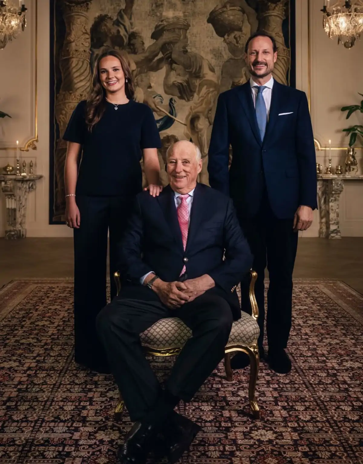 Haakon, Harald e Ingrid de Noruega