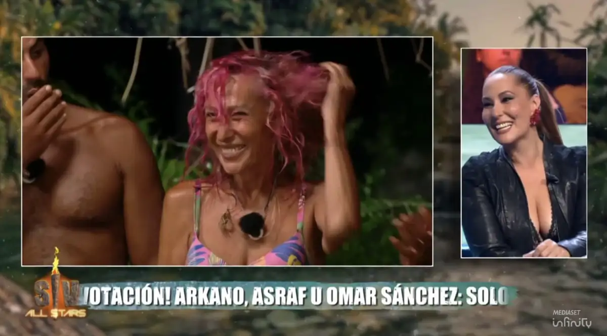 Rosa Benito, con el pelo rosa
